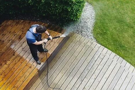 Power Washing A Deck